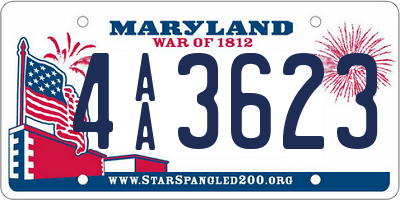 MD license plate 4AA3623