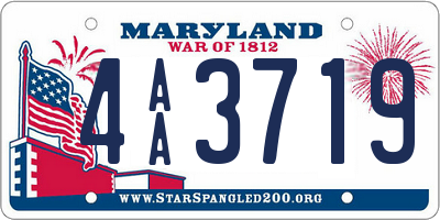 MD license plate 4AA3719