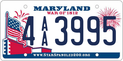 MD license plate 4AA3995