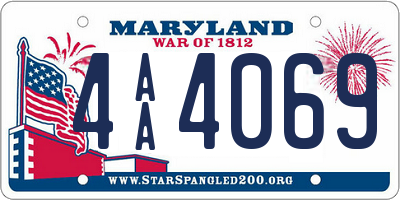 MD license plate 4AA4069