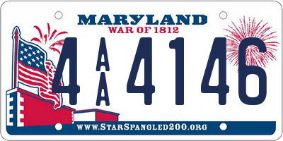 MD license plate 4AA4146