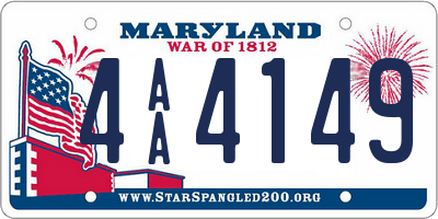 MD license plate 4AA4149