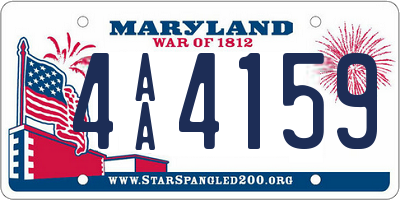 MD license plate 4AA4159