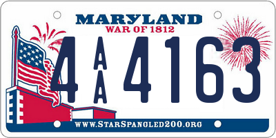 MD license plate 4AA4163