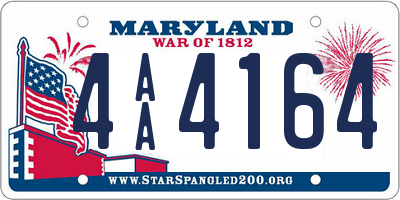 MD license plate 4AA4164