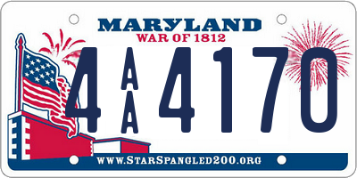 MD license plate 4AA4170