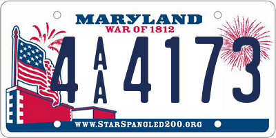 MD license plate 4AA4173