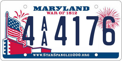 MD license plate 4AA4176