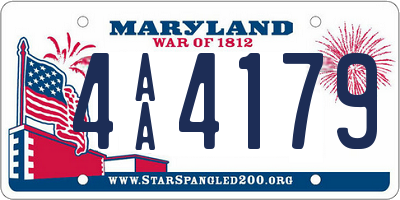 MD license plate 4AA4179