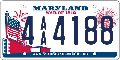 MD license plate 4AA4188