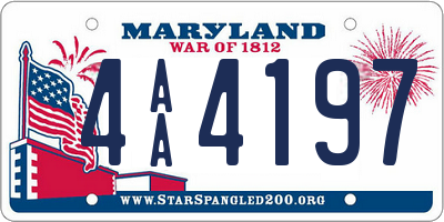 MD license plate 4AA4197