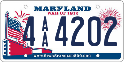 MD license plate 4AA4202