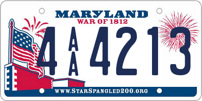 MD license plate 4AA4213