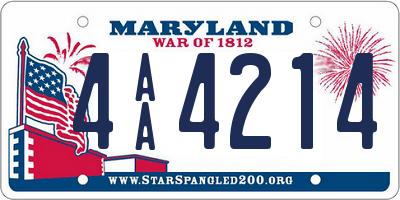 MD license plate 4AA4214