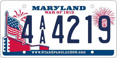 MD license plate 4AA4219