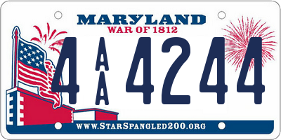 MD license plate 4AA4244