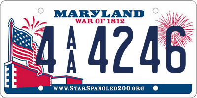 MD license plate 4AA4246