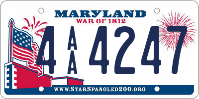 MD license plate 4AA4247