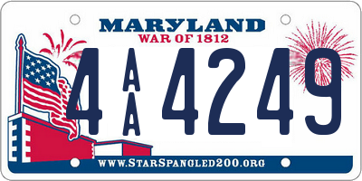 MD license plate 4AA4249