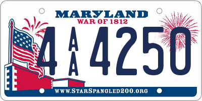 MD license plate 4AA4250