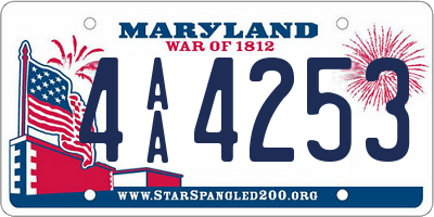 MD license plate 4AA4253