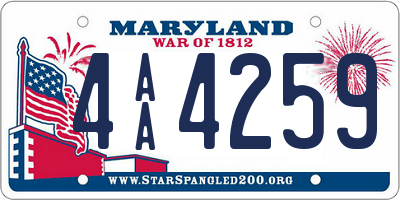 MD license plate 4AA4259