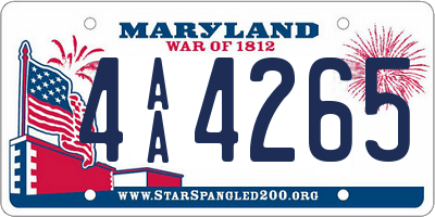 MD license plate 4AA4265