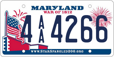 MD license plate 4AA4266