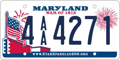 MD license plate 4AA4271