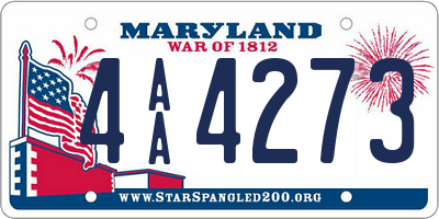 MD license plate 4AA4273