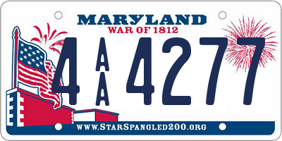 MD license plate 4AA4277