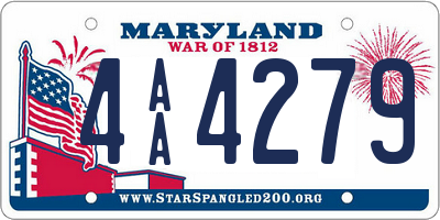 MD license plate 4AA4279