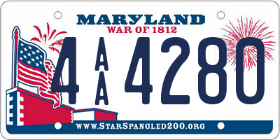 MD license plate 4AA4280