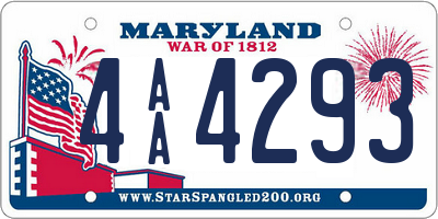 MD license plate 4AA4293