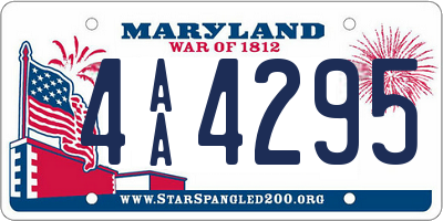 MD license plate 4AA4295