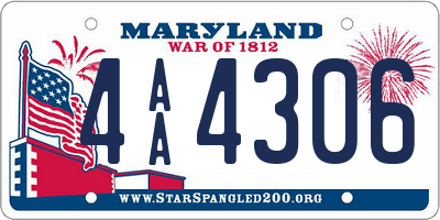 MD license plate 4AA4306