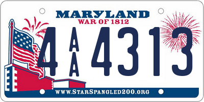 MD license plate 4AA4313