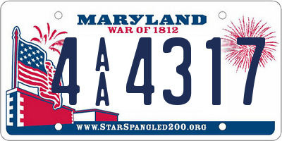 MD license plate 4AA4317