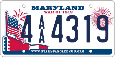 MD license plate 4AA4319