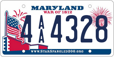 MD license plate 4AA4328