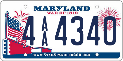 MD license plate 4AA4340