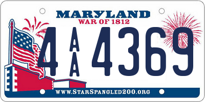 MD license plate 4AA4369