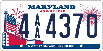 MD license plate 4AA4370