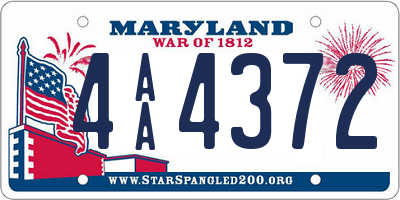 MD license plate 4AA4372