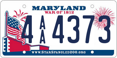 MD license plate 4AA4373