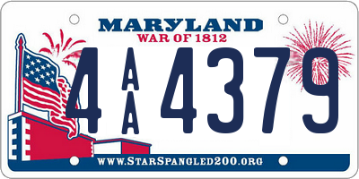 MD license plate 4AA4379