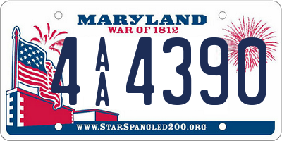 MD license plate 4AA4390