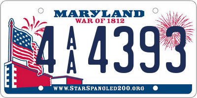 MD license plate 4AA4393