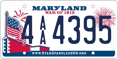 MD license plate 4AA4395