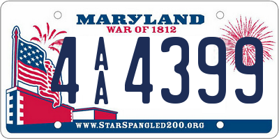 MD license plate 4AA4399